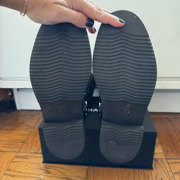 Chanel Leather Motorcycle Boots Size 39.5 - Picture 6 of 6